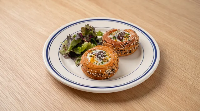 Whipped Feta Croissant Cups