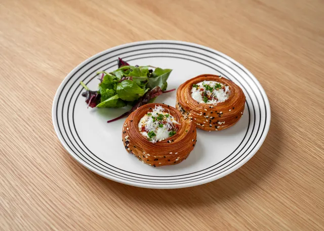 Whipped Feta Croissant Cups